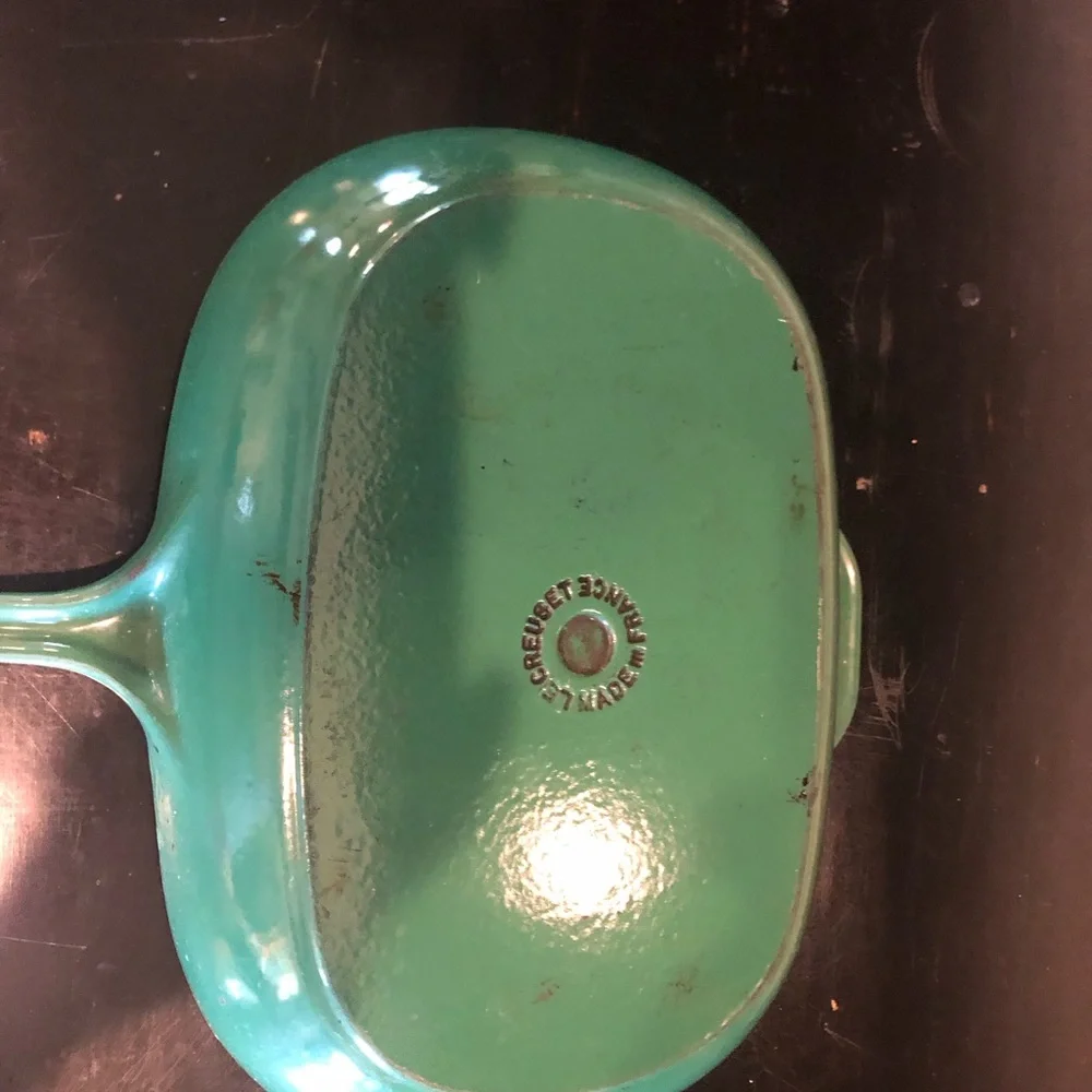 Le Creuset Grill Pan Preowned 26 cm green Very seasoned!!